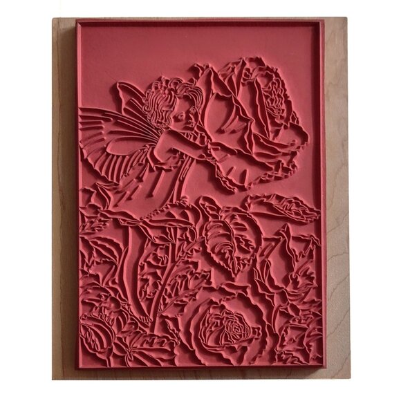 Rose Flower Fairy Wood Stamp By Stamps Happen - Picture 2 of 6